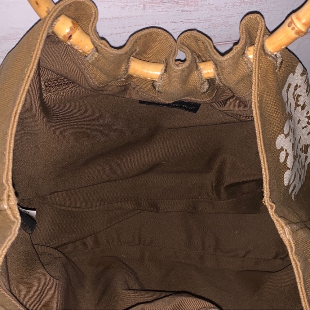 Banana Republic Canvas Bamboo Handbag - Picture 8 of 10